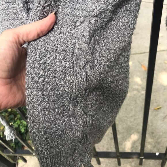 Madewell Side-Lace Open Cardigan Sweater in grey - Picture 7 of 8